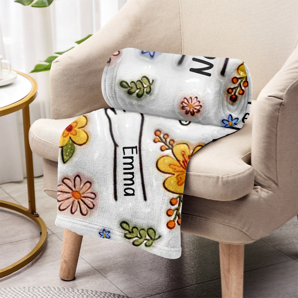 Tu tiens notre main - Couverture personnalisée pour maman