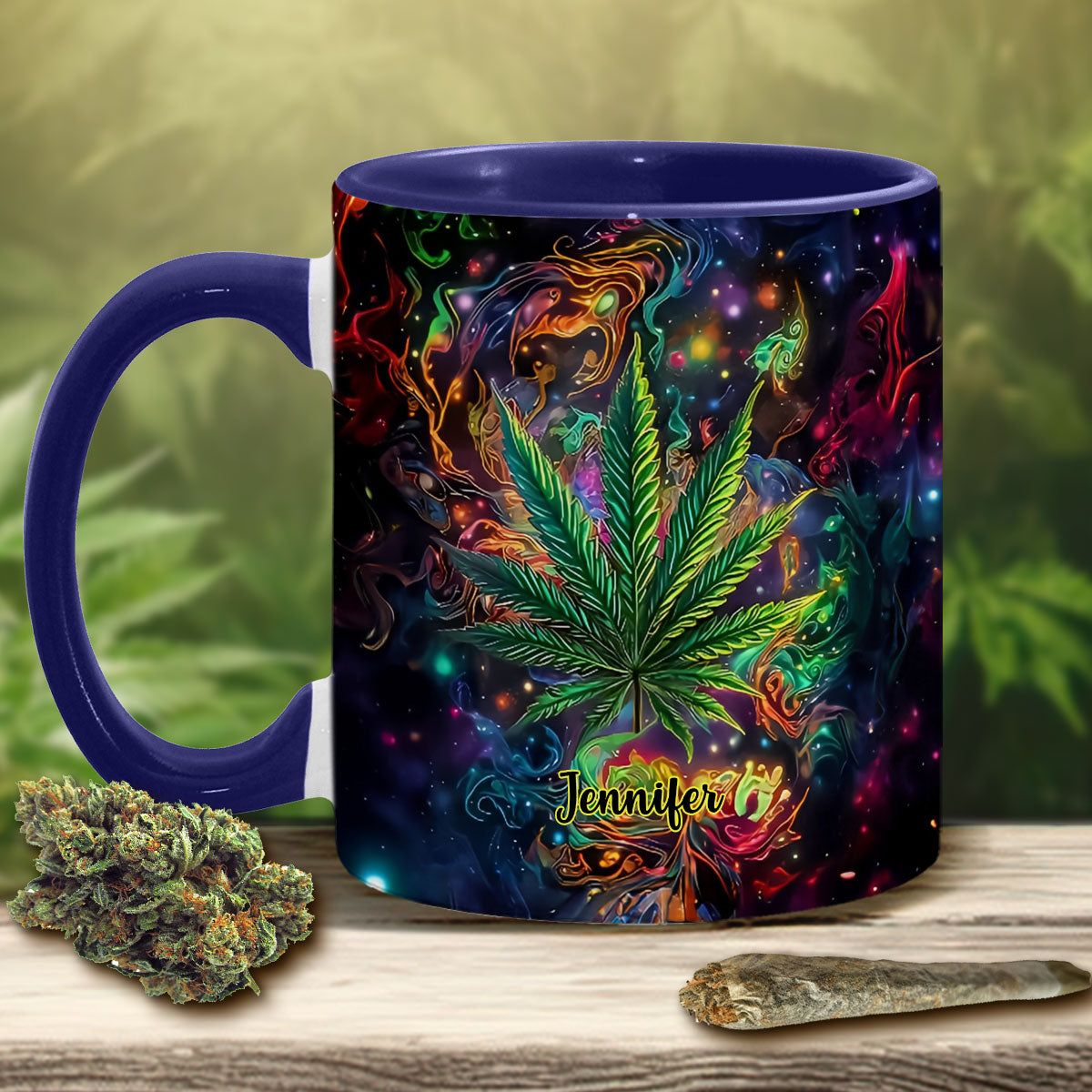 Mug personnalisé « Stoner Chick » avec motif cannabis