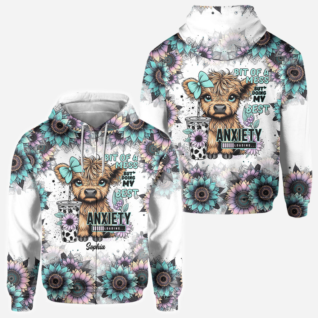 Bit Of A Mess But Doing My Best - Personalized All Over Shirt