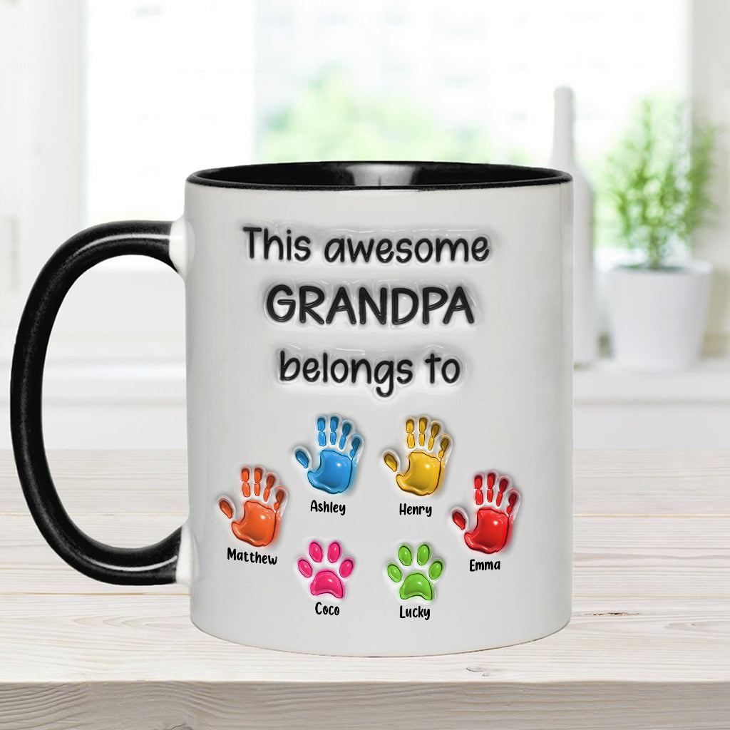 This Daddy Belongs to - Personalized Father Accent Mug