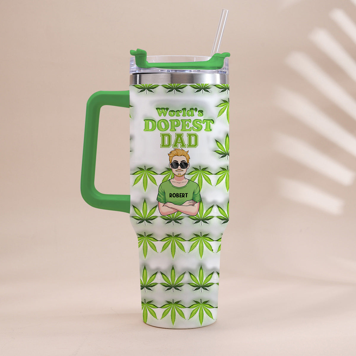 Le papa le plus cool du monde - Gobelet isotherme personnalisé avec anse