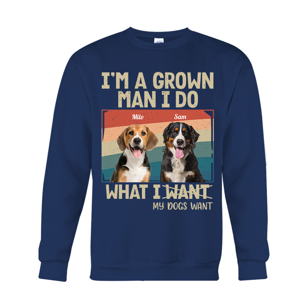 Je suis un adulte, je fais ce que mes animaux veulent - T-shirt et sweat à capuche personnalisés pour chiens