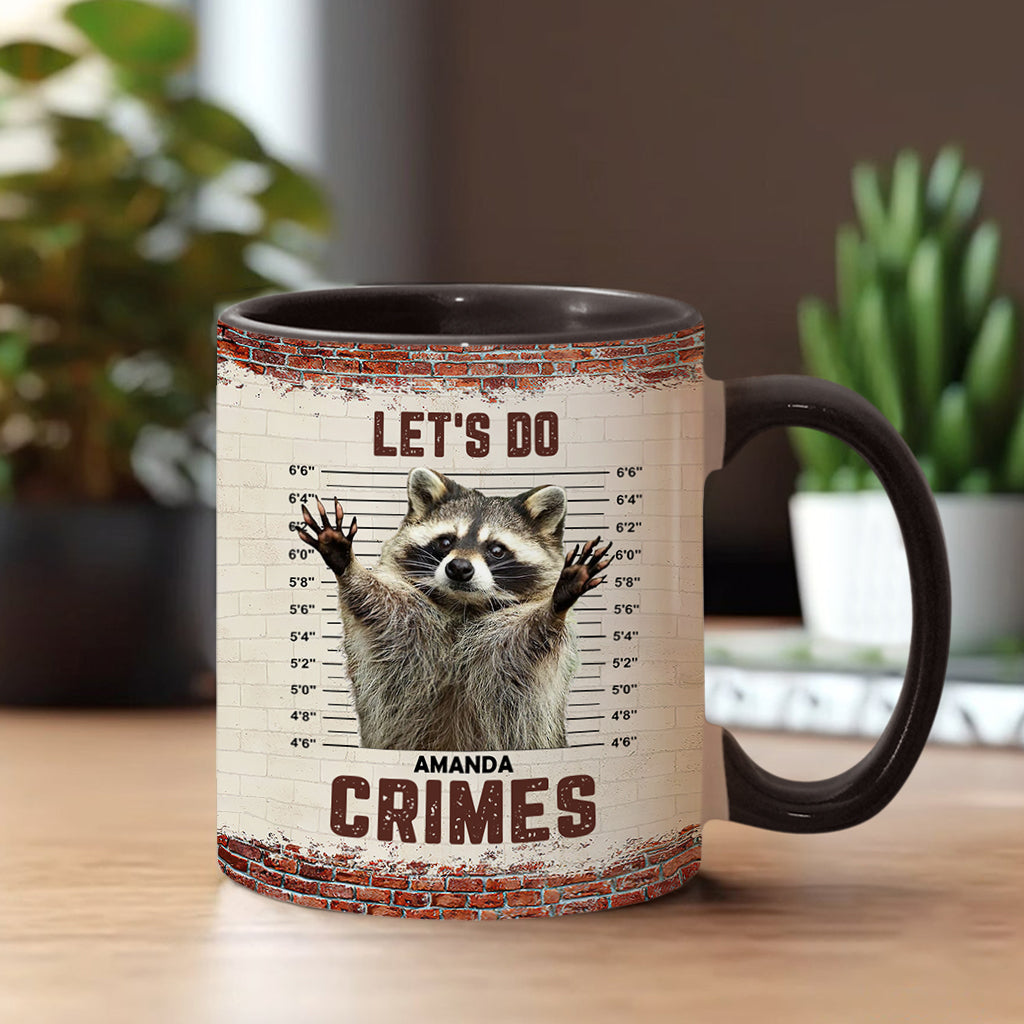 Faisons du crime ! – Mug personnalisé avec motif raton laveur
