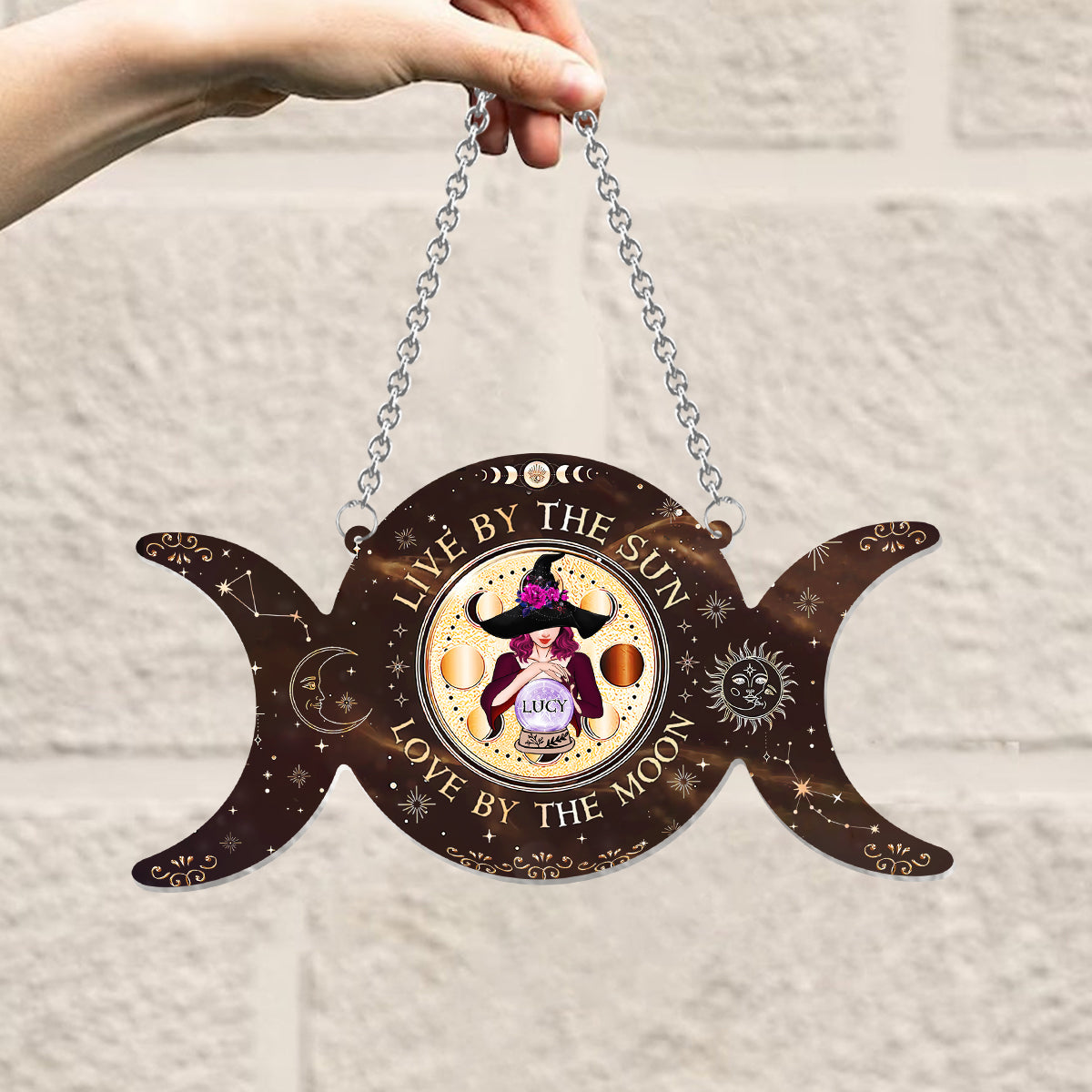 Comme en haut, comme en bas - Attrape-soleil personnalisé à suspendre à la fenêtre, inspiré des sorcières 