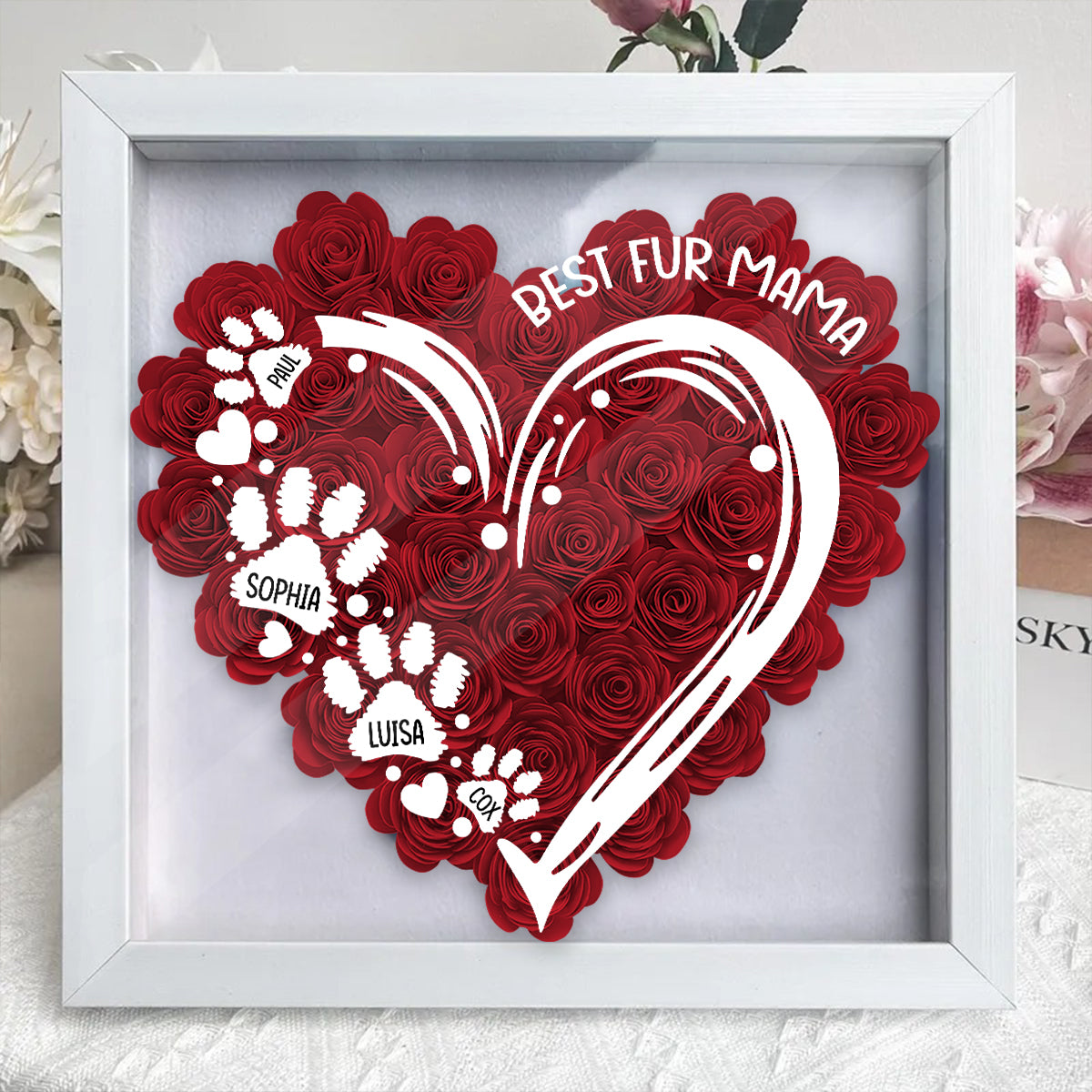 Meilleure maman de chien au monde - Boîte à fleurs personnalisée pour chien