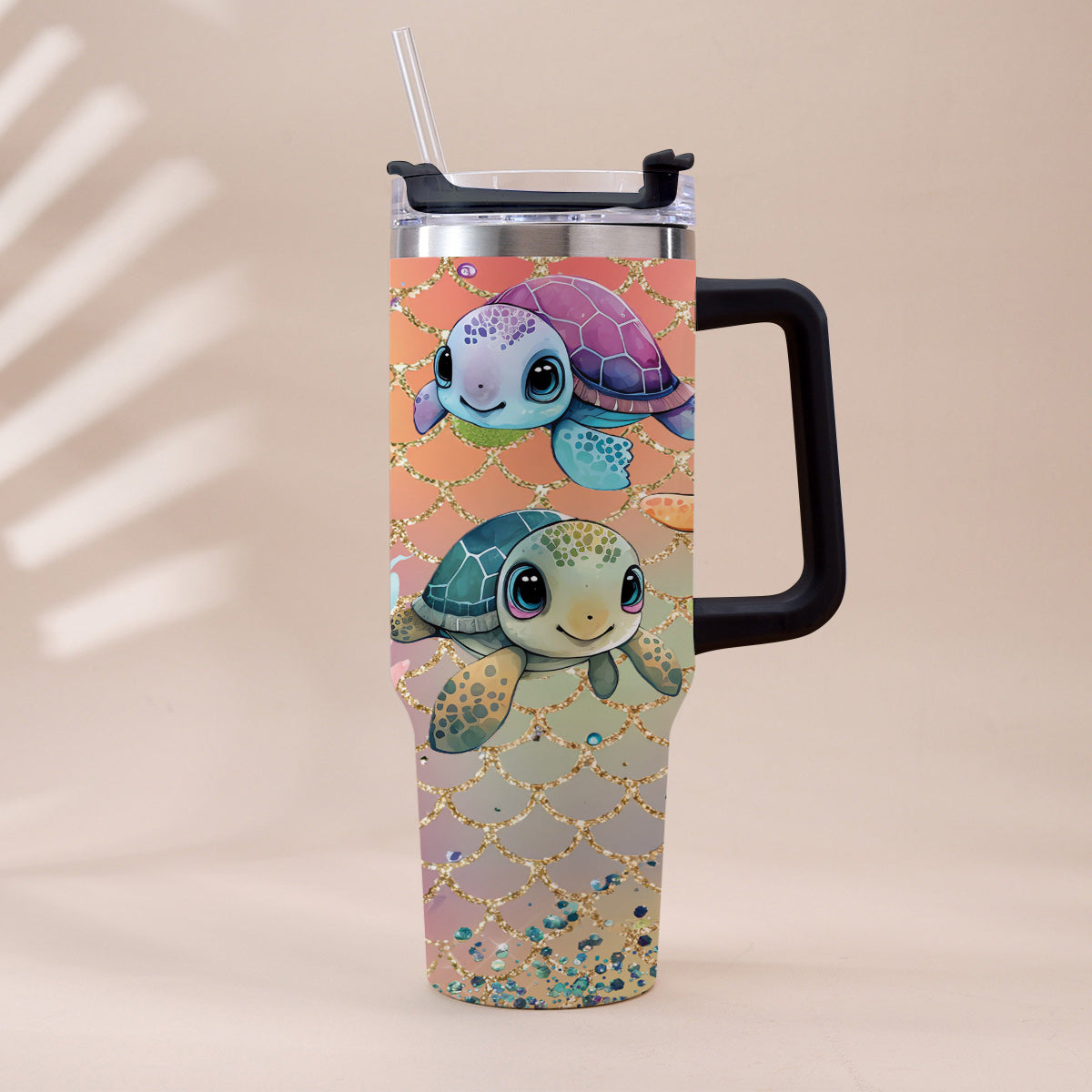 Adorables tortues - Gobelet personnalisé avec anse