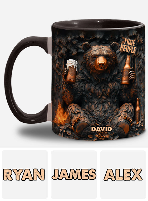 Je déteste les gens - Mug de camping personnalisé