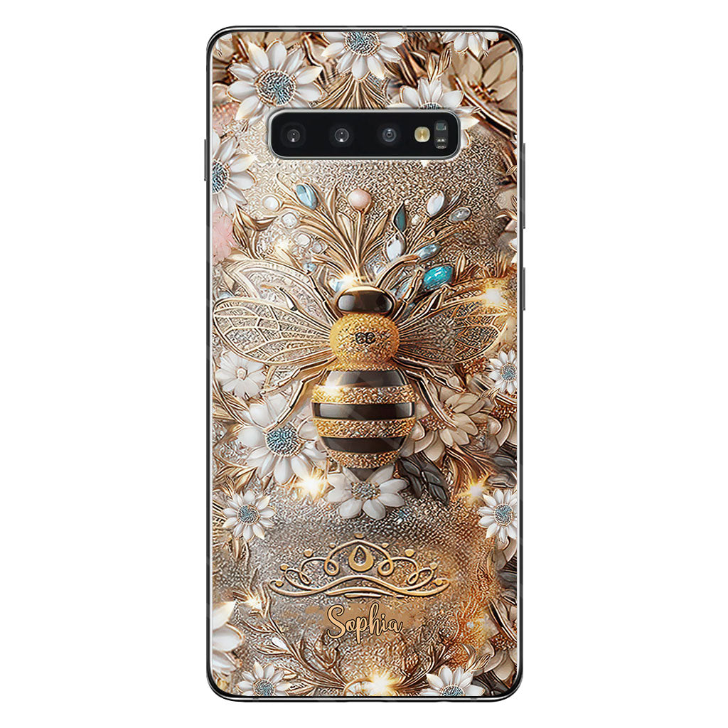 Coque de téléphone transparente personnalisée Queen Bee - Abeille
