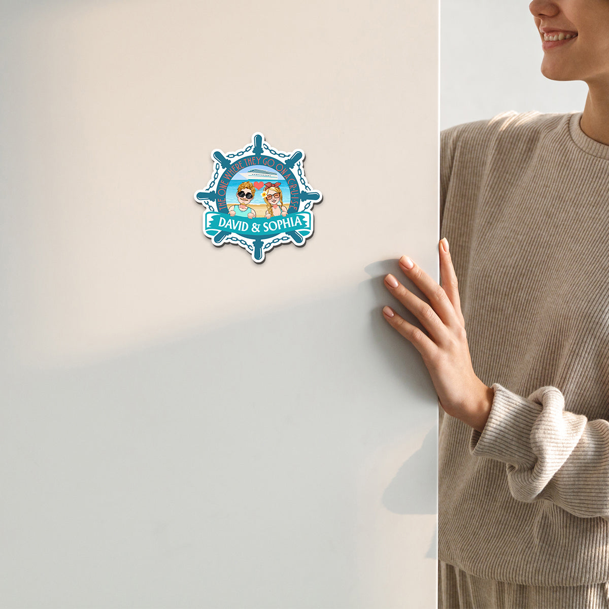 Celui où ils partent en croisière - Aimant de croisière personnalisé