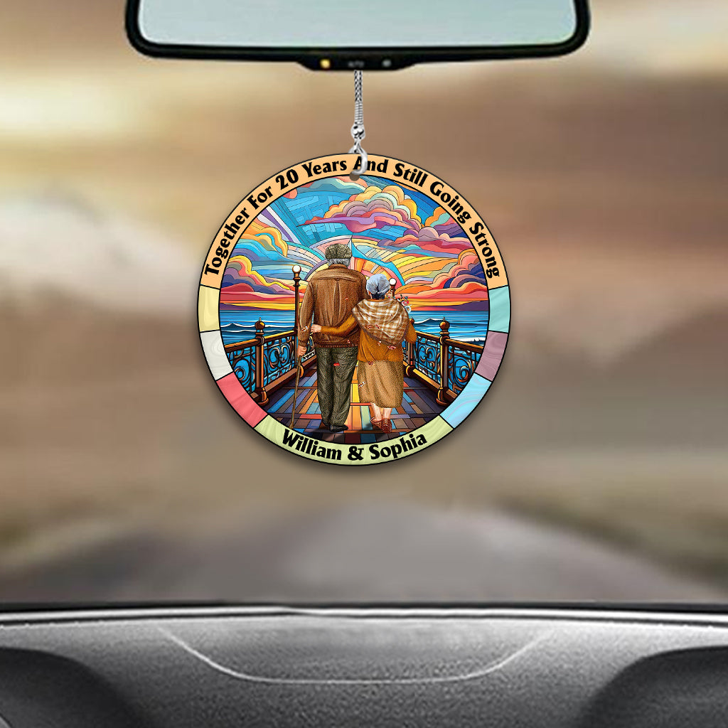 Ensemble depuis des années et toujours aussi amoureux - Ornement de voiture personnalisé pour couple