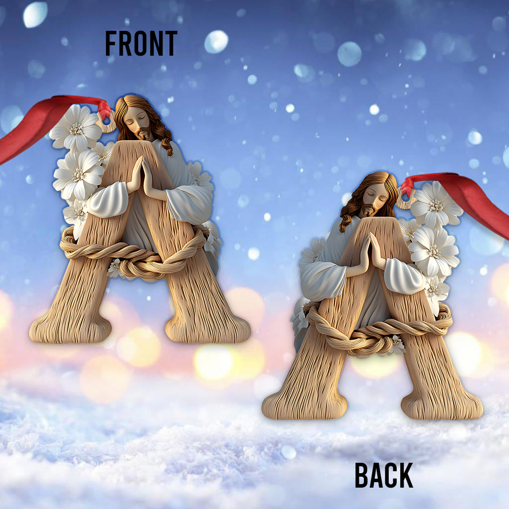 Ornement de lettre en houx - Ornement chrétien personnalisé