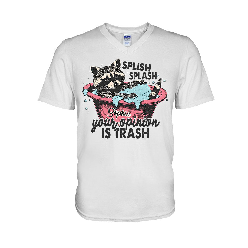 Splash Splash Ton opinion est nulle - T-shirt et sweat à capuche personnalisés avec un raton laveur