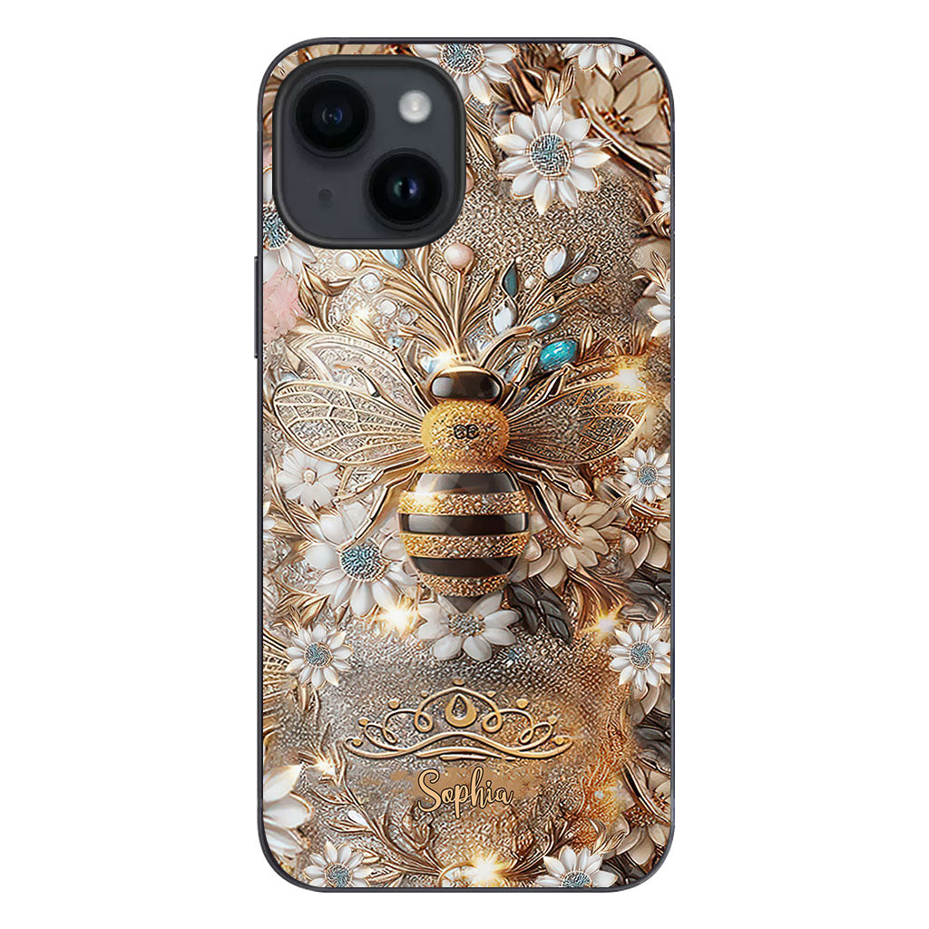 Coque de téléphone transparente personnalisée Queen Bee - Abeille