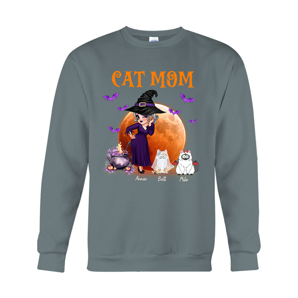 T-shirt et sweat à capuche personnalisés « Maman Chat Sorcière » - T-shirt et sweat à capuche personnalisés pour chats