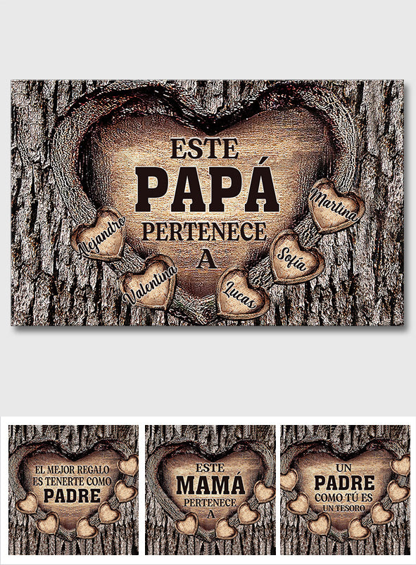 Para El Mejor Papá Del Mundo - Toile et affiche père personnalisées