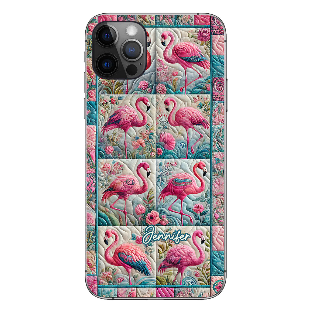 Coque de téléphone flamant rose vintage personnalisée