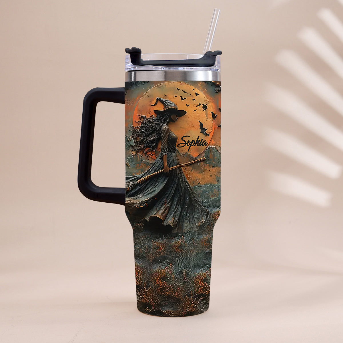 Beautiful Witch - Personalized Witch Tumbler With Handle