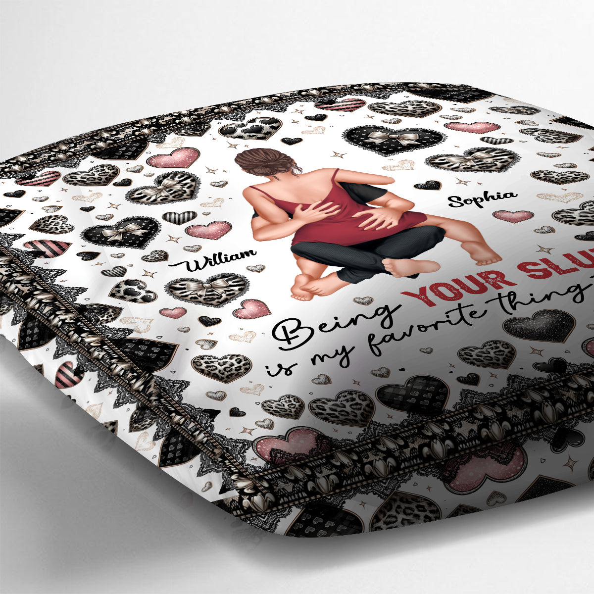 Mon truc préféré - Coussin décoratif personnalisé pour couple