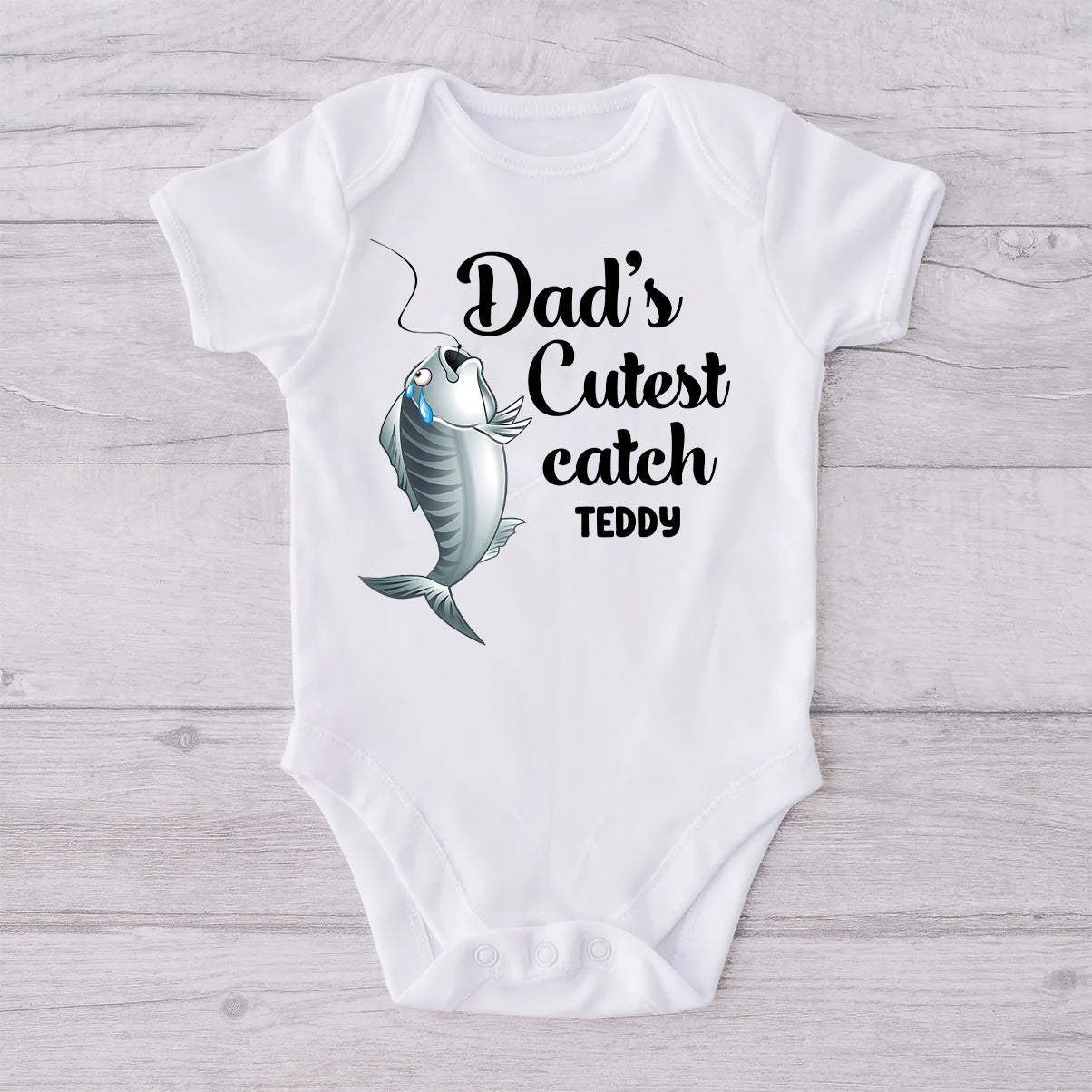 Papa cool - T-shirt de pêche personnalisé et body bébé