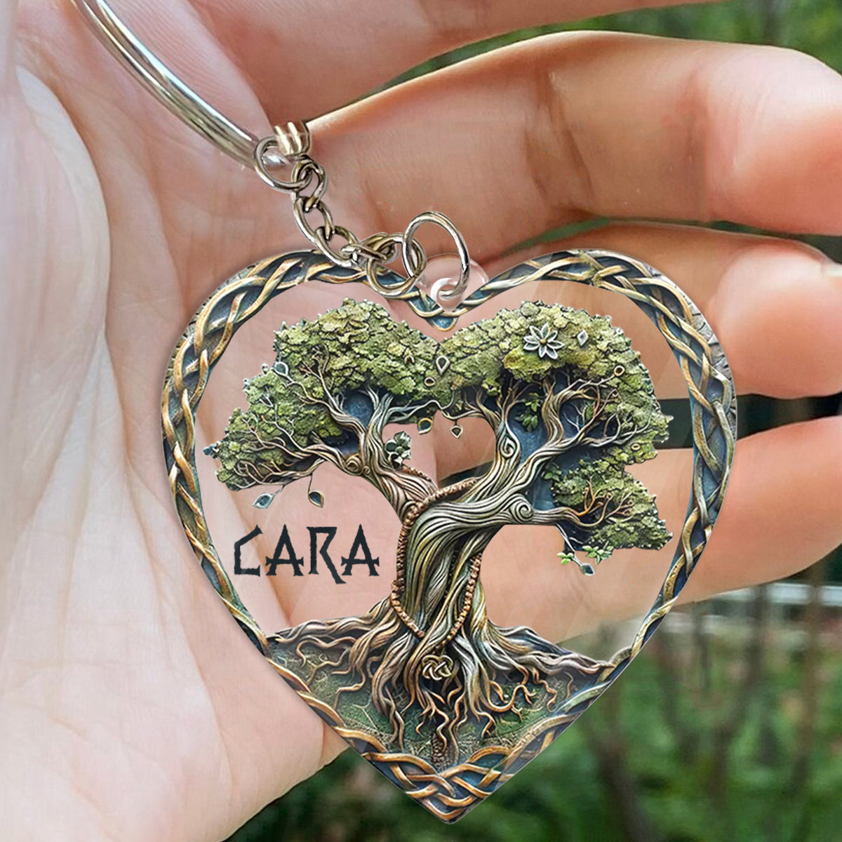 Arbre de Vie - Mythologie scandinave - Style rustique - Porte-clés irlandais personnalisé