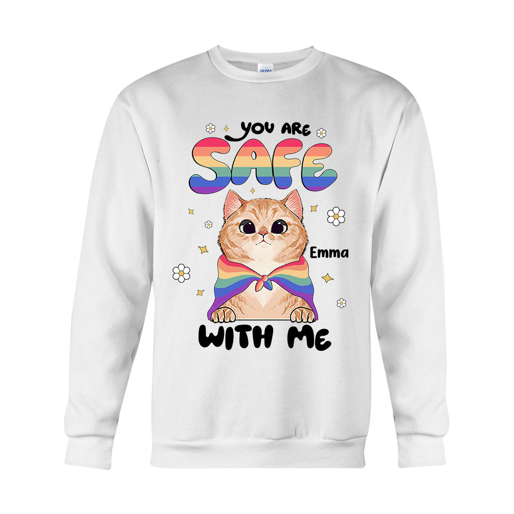 Tu es en sécurité - T-shirt et sweat à capuche personnalisés de soutien LGBT