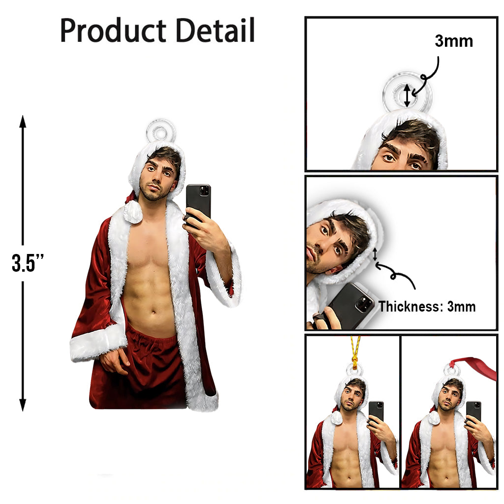 Ornement photo cadeau pour petite amie - Ornement personnalisé pour couple.