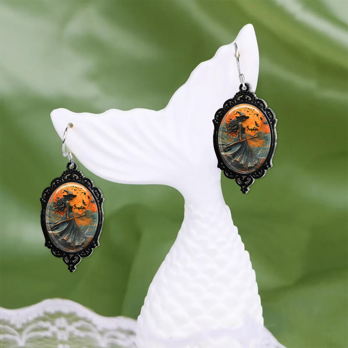 Belle sorcière - Boucles d'oreilles de sorcière personnalisées