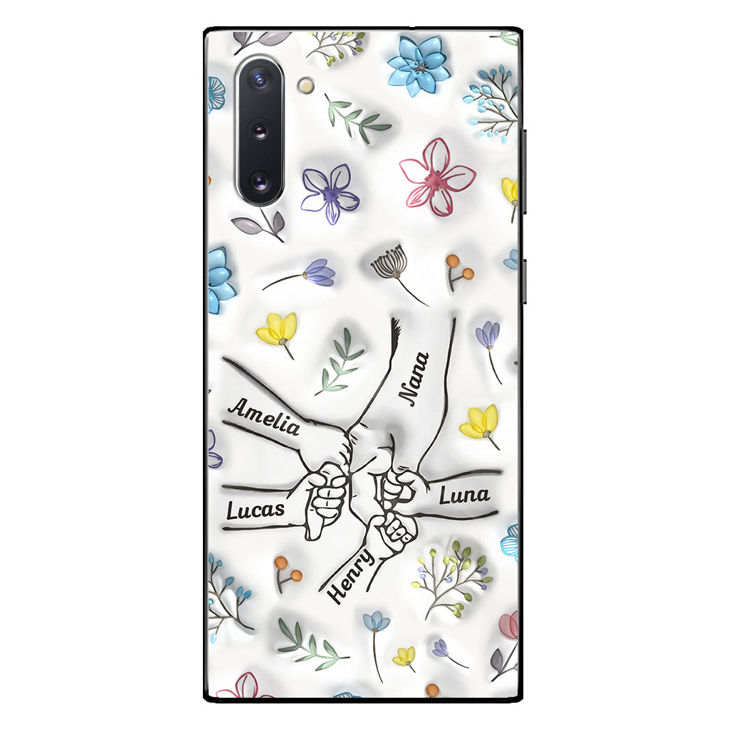 Mamie qui se tient la main - Coque de téléphone personnalisée pour grand-mère