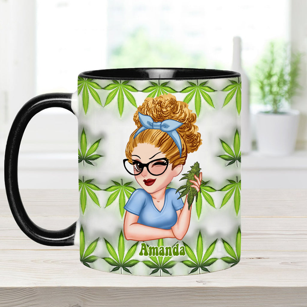 Mug personnalisé « Pretty Little Pothead » avec motif cannabis