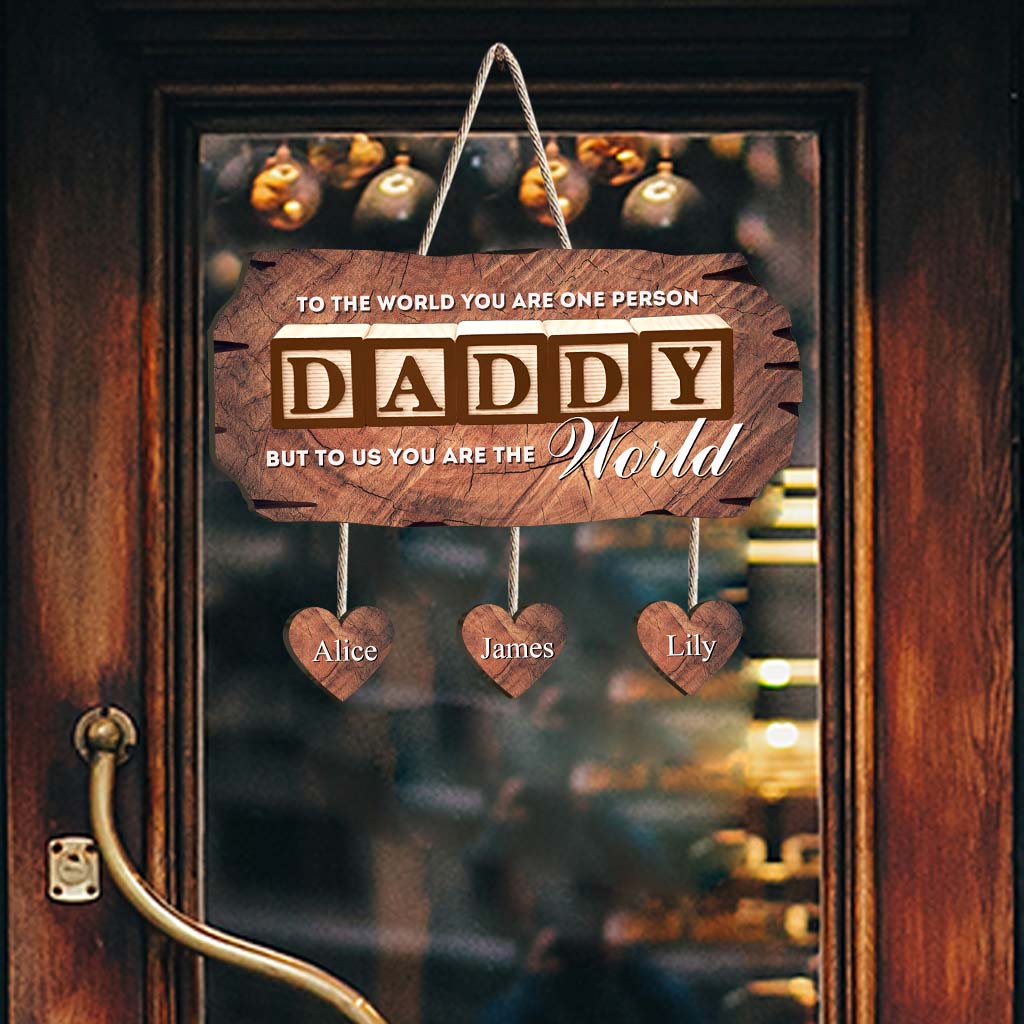 Tu es le monde - Panneau personnalisé pour père en bois de palette