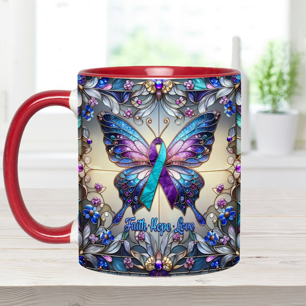 Foi, Espérance, Amour - Mug personnalisé pour la prévention du suicide