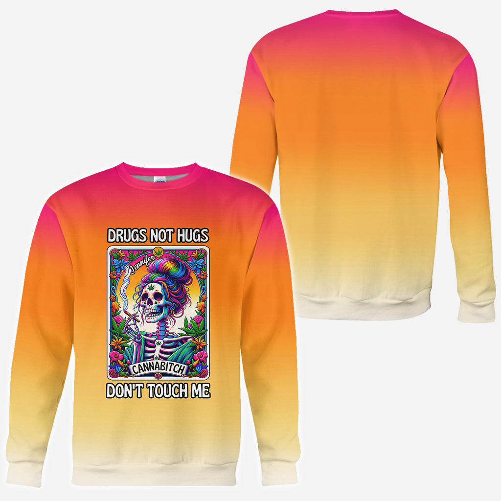 Cannab*tch - T-shirt personnalisé avec motif cannabis intégral