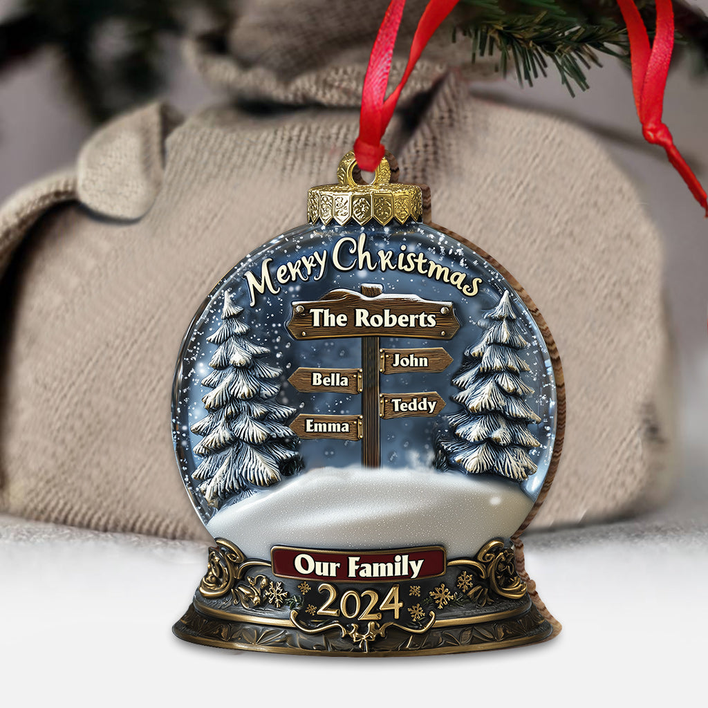 Merry Christmas 2024 - Personalized Family Ornament