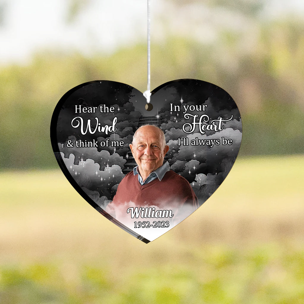 Écoute le vent et pense à moi - Carillon commémoratif personnalisé