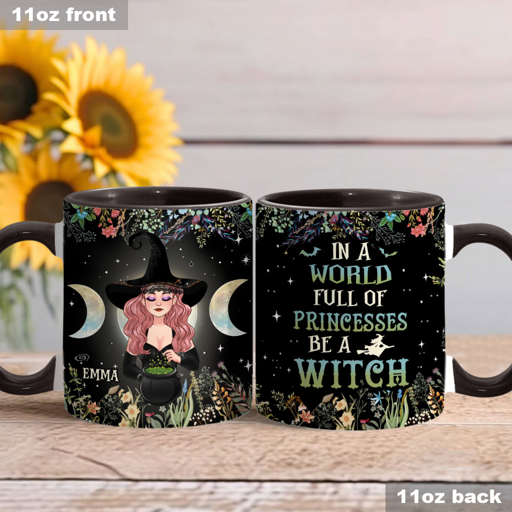 Dans un monde de princesses, soyez une sorcière ! - Mug personnalisé à l'effigie d'une sorcière