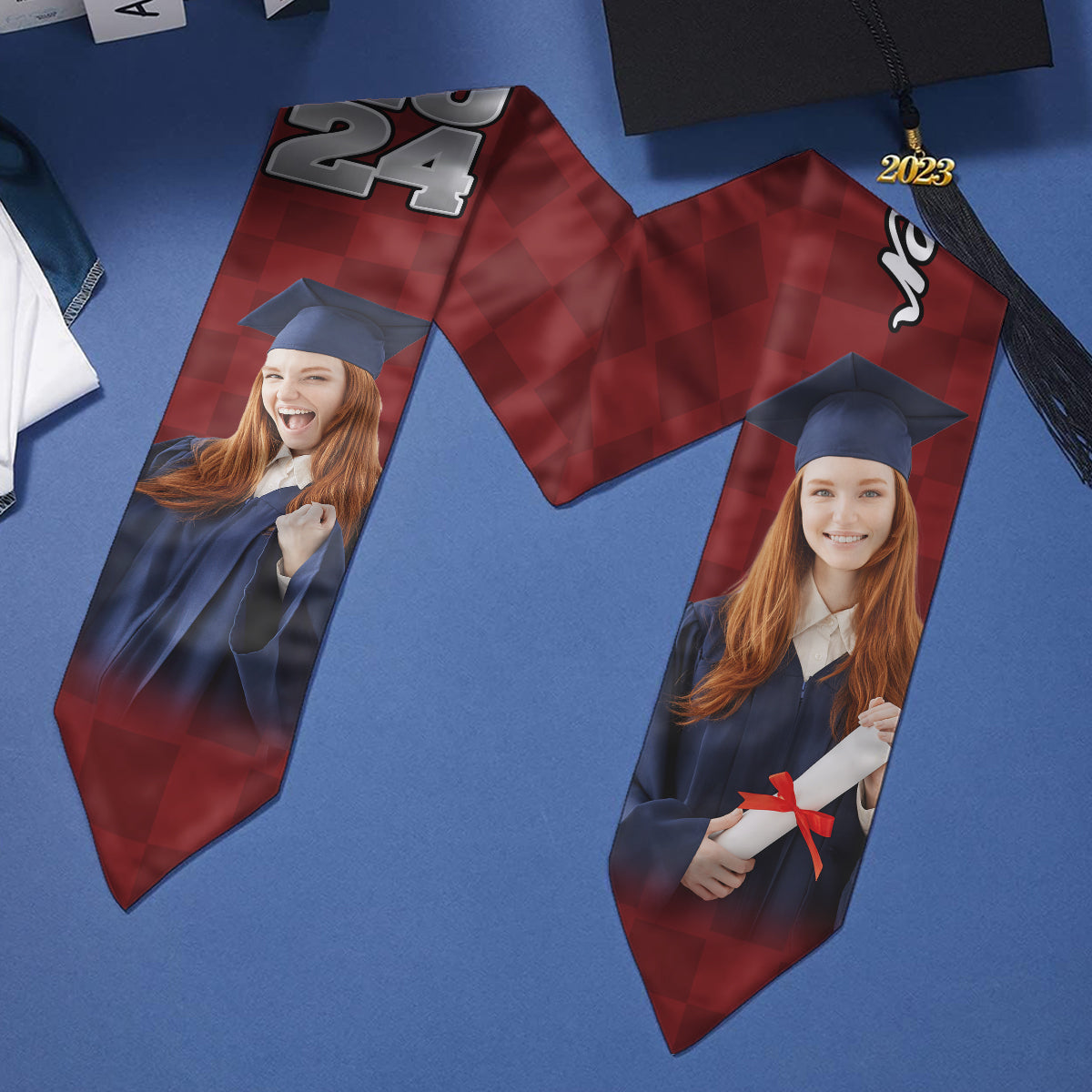 Photo Custom Graduation Stole Sash - Personalized Graduation Graduation Stole