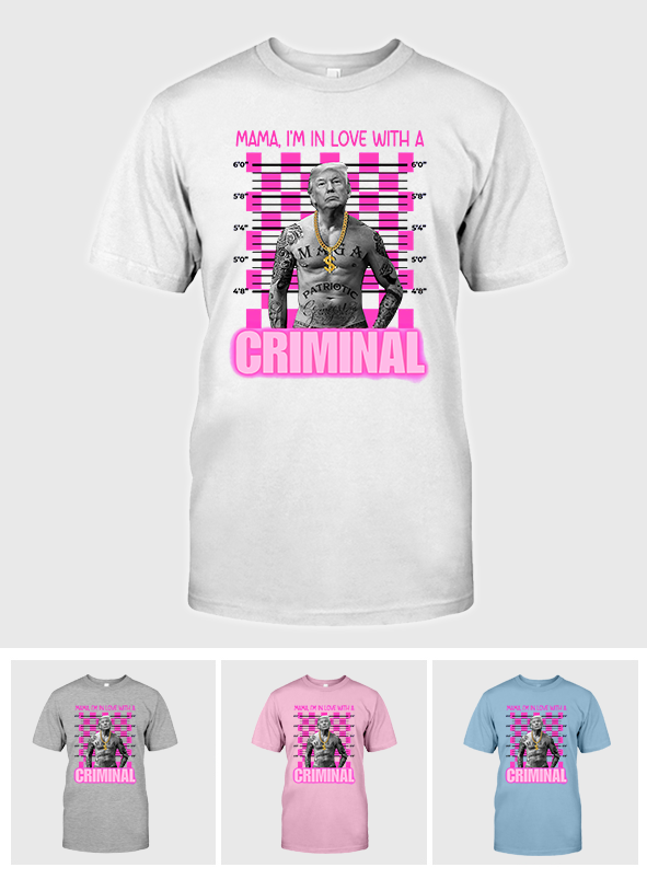 T-shirt « Thug Life Trump », T-shirt « Maman, je suis amoureuse d'un criminel », T-shirt « MAGA », Sweat à capuche « Libérez Trump »