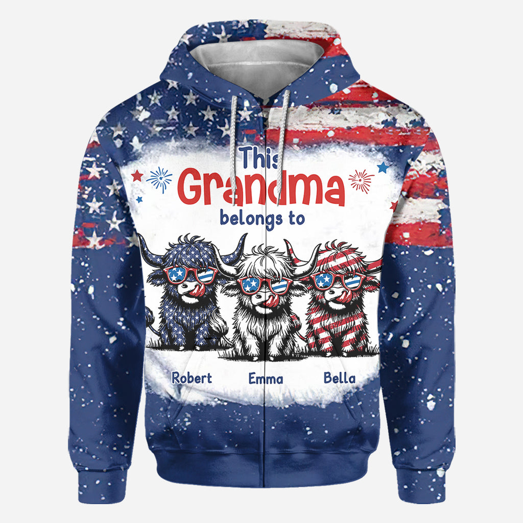 Cette grand-mère appartient à ces adorables petits bouts de chou - T-shirt personnalisé intégral