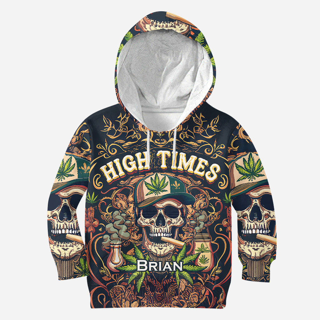 T-shirt personnalisé High Times Skull 420 - Motif cannabis intégral