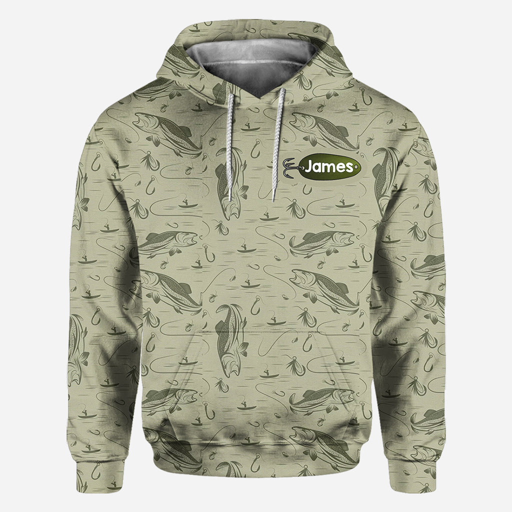 Accro à être papa/grand-père... - T-shirt de pêche personnalisé