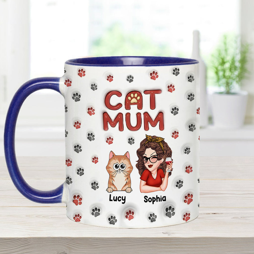 Mug personnalisé Fur Mama - Motif chat