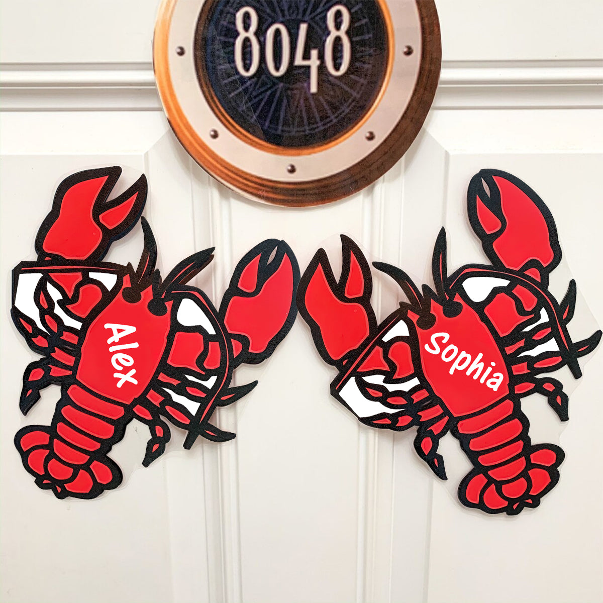 Décorations de porte pour croisière au homard - Aimant de croisière personnalisé