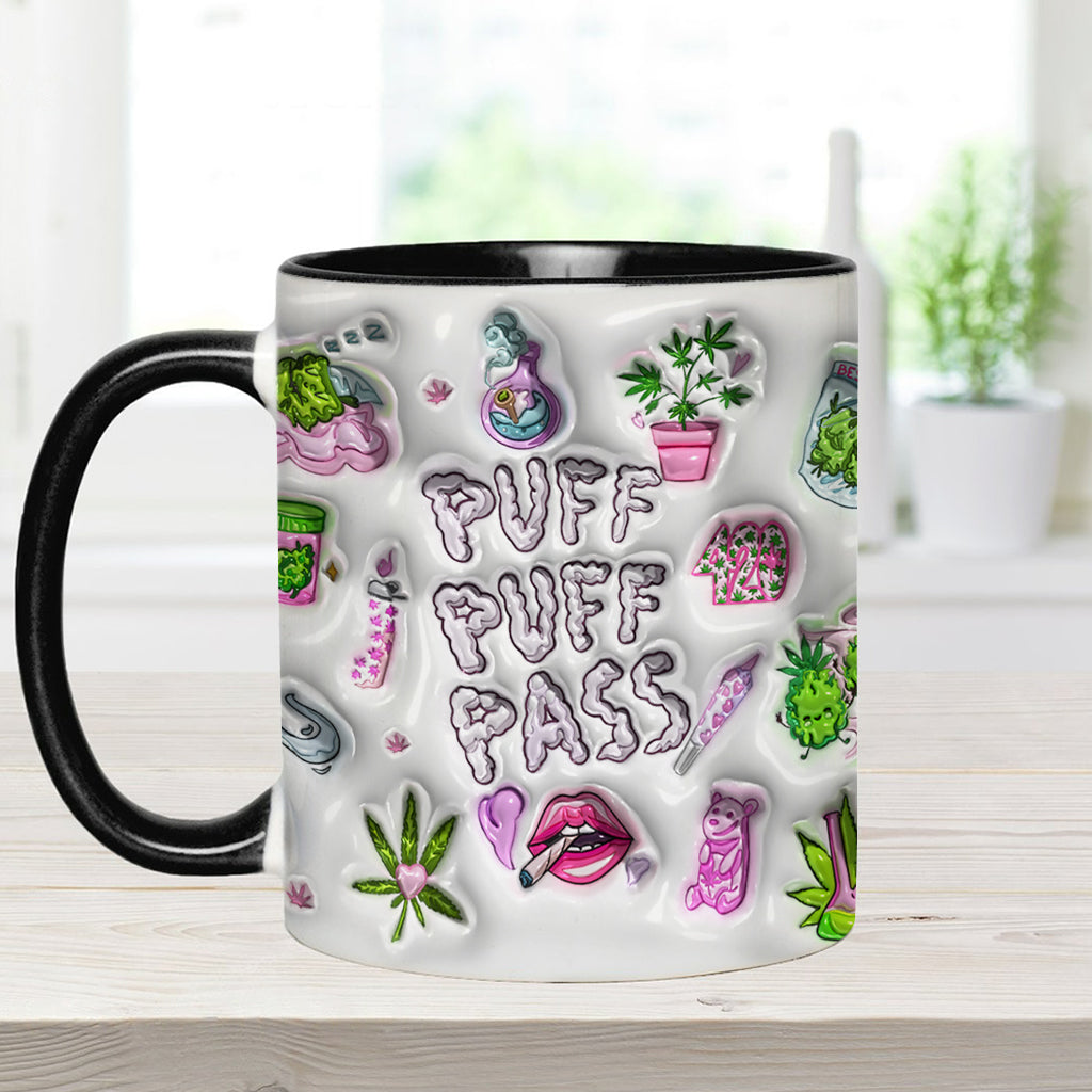 Mug gonflable 3D Puff Puff Pass - Personnalisé avec un accent cannabis