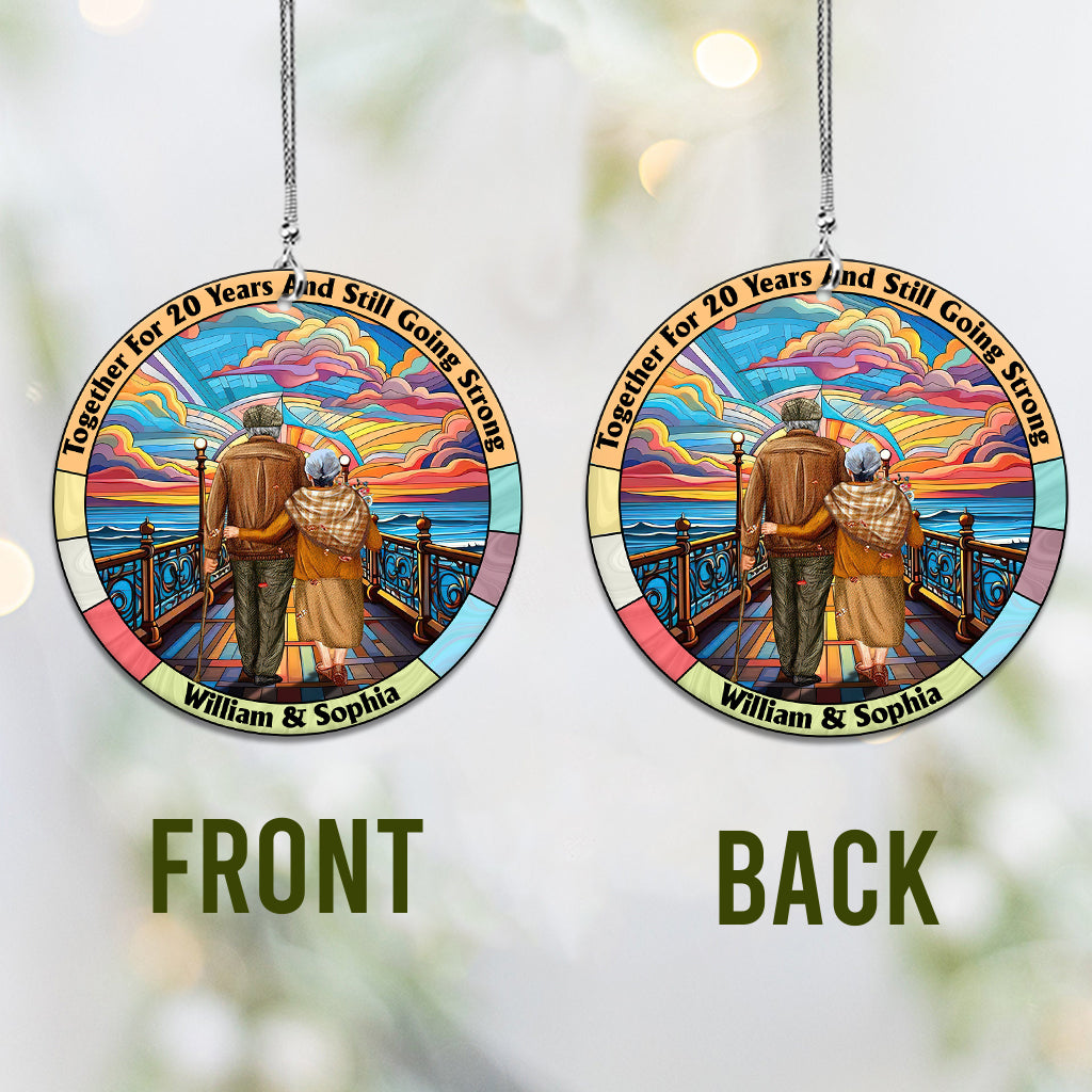 Ensemble depuis des années et toujours aussi amoureux - Ornement de voiture personnalisé pour couple