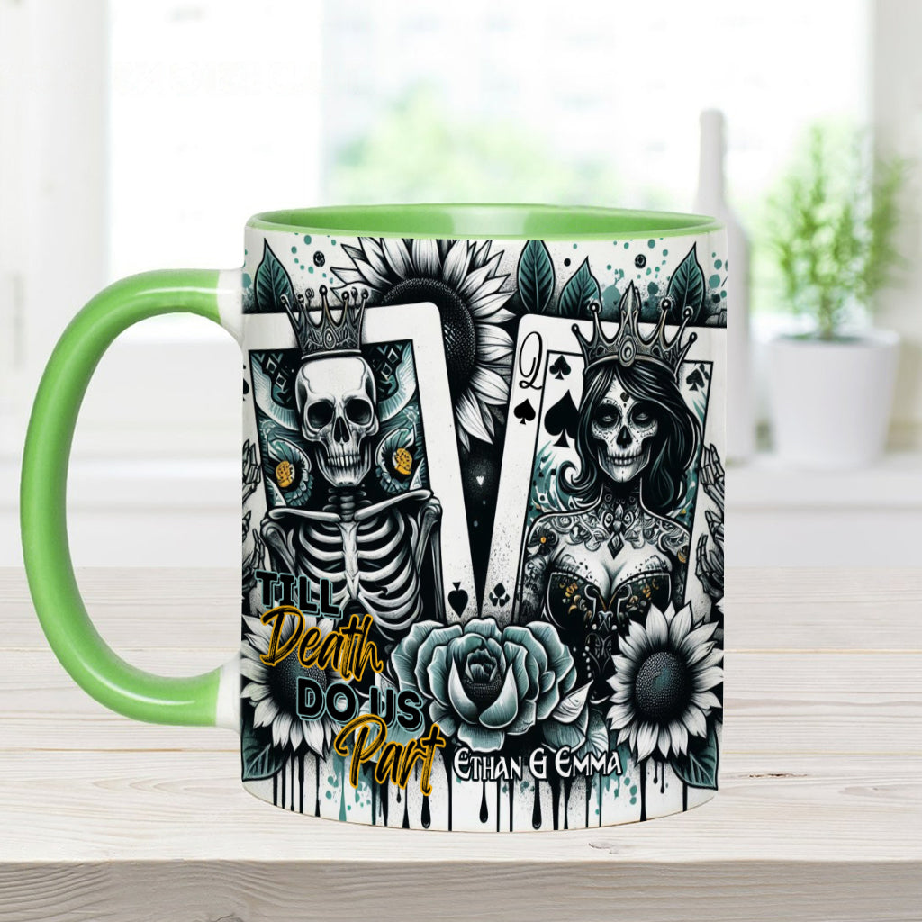 Jusqu'à ce que la mort nous sépare - Mug personnalisé à motif tête de mort