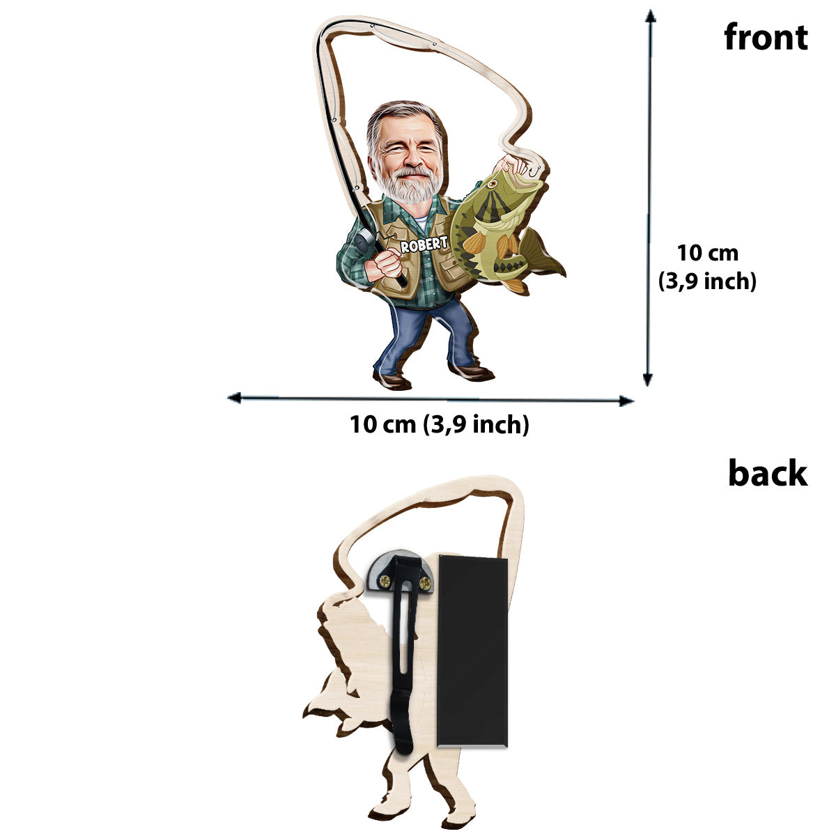 Clip de pare-soleil de voiture personnalisé en forme de pêche - Gardez-le à portée de main