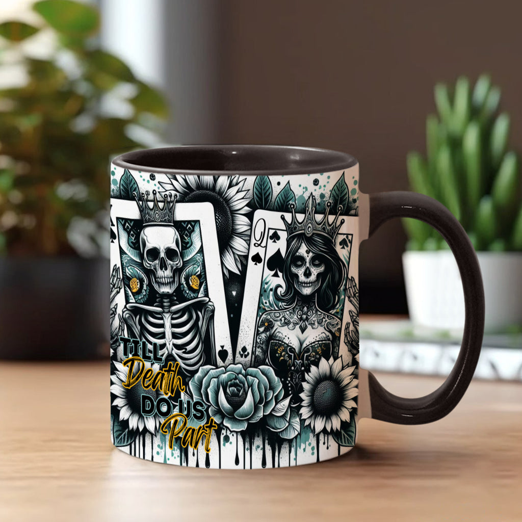 Jusqu'à ce que la mort nous sépare - Mug personnalisé à motif tête de mort