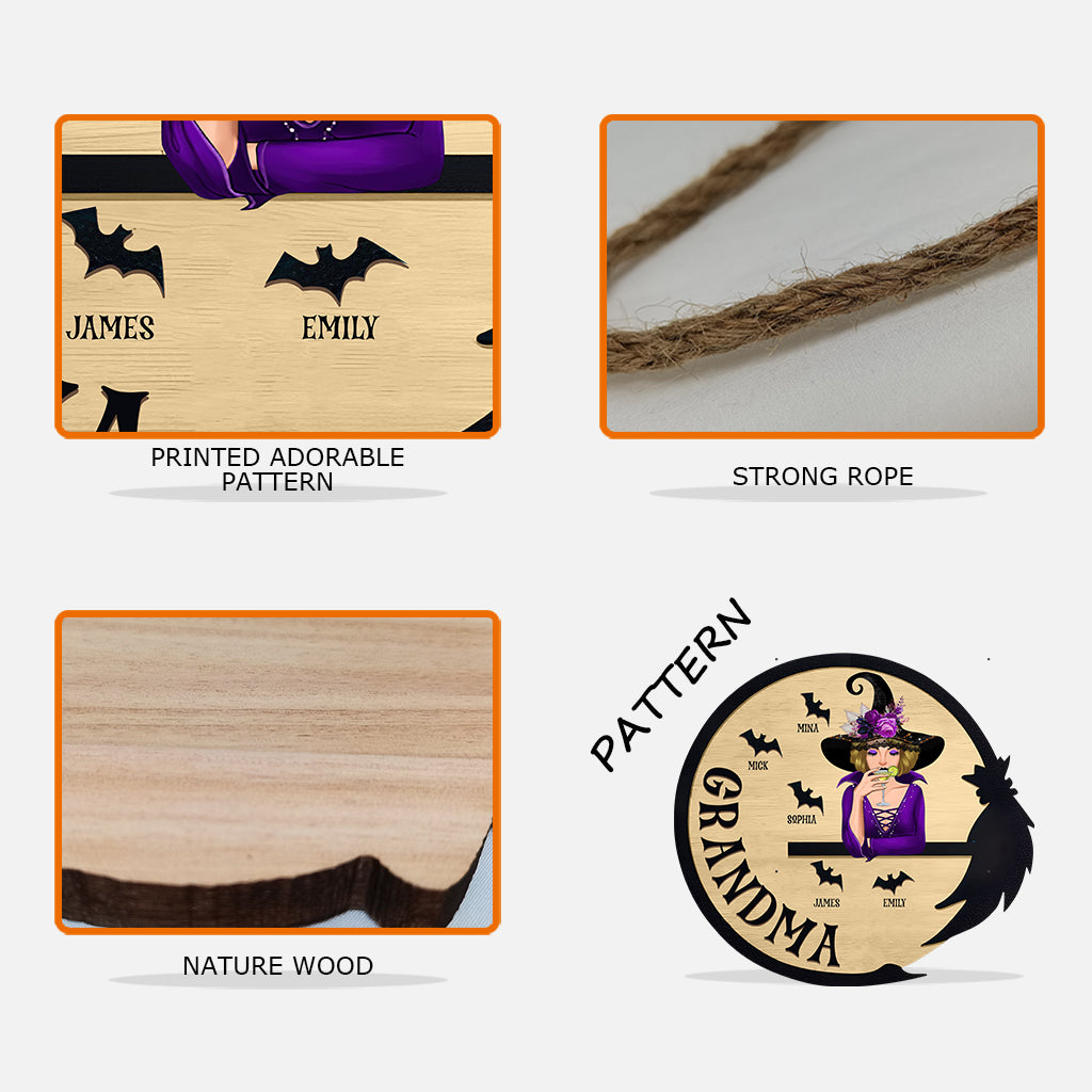 Happy Halloween - Personalized Grandma Custom Shaped Wood Sign