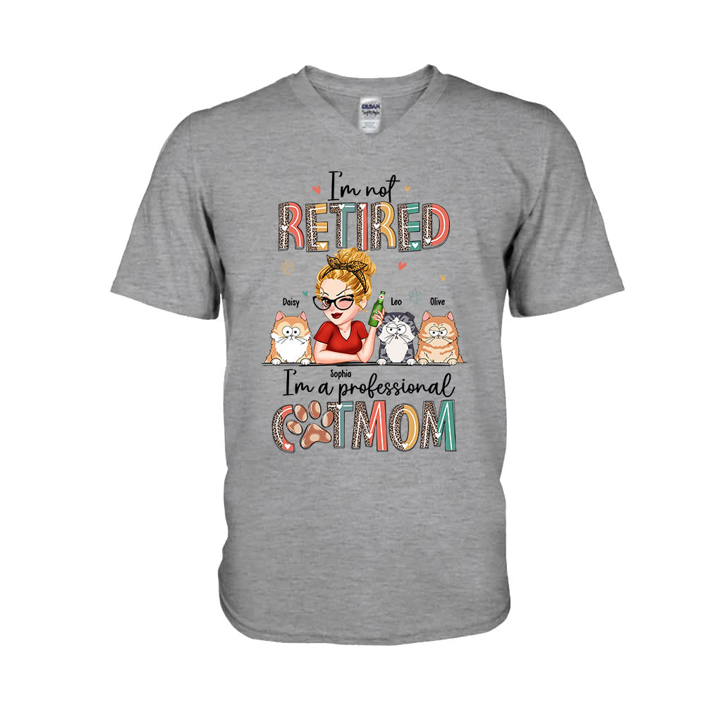 Je ne suis pas à la retraite, je suis une maman professionnelle de chien/chat ! – T-shirt et sweat à capuche personnalisés pour chiens