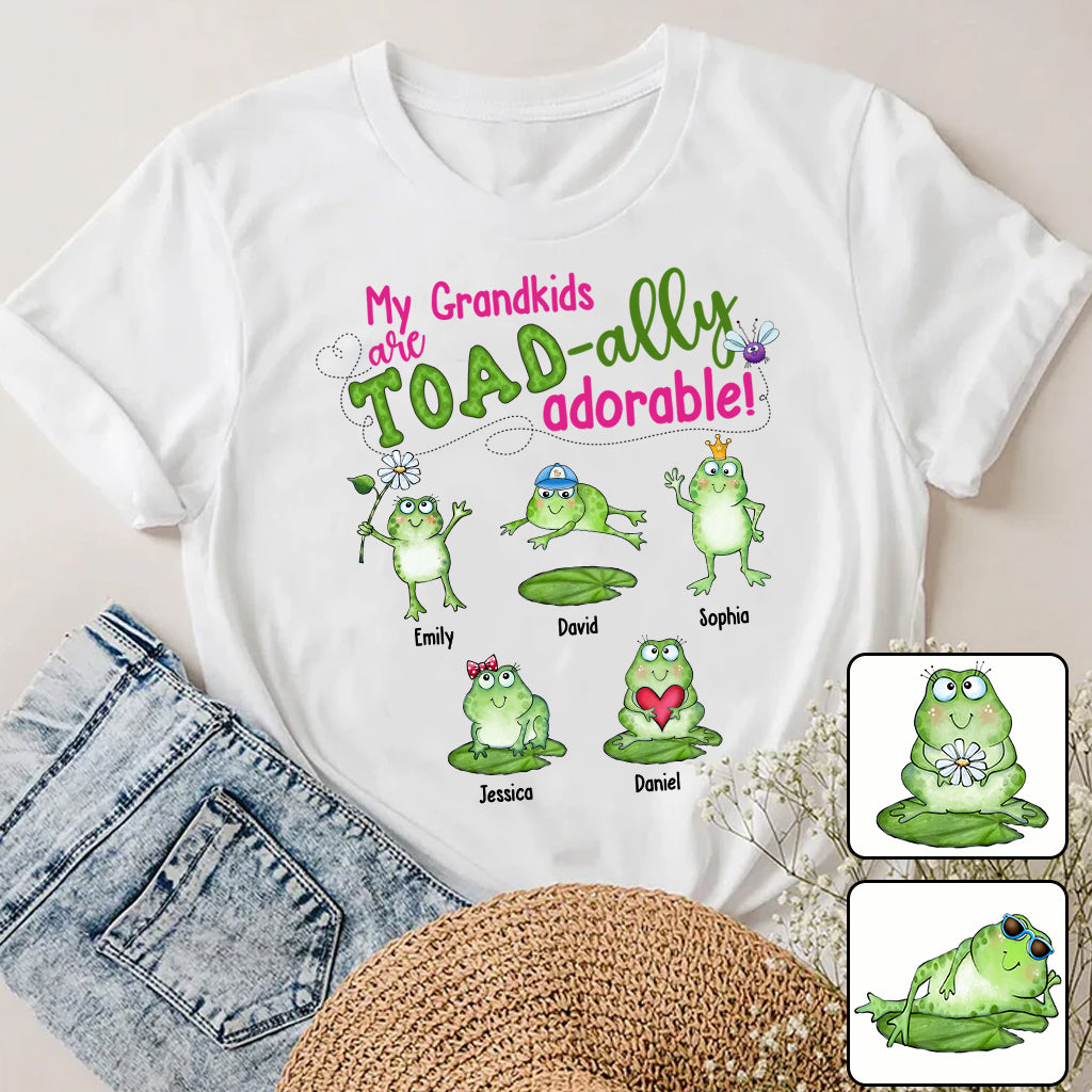 Mes petits-enfants sont Toad-ally - T-shirt et sweat à capuche personnalisés pour grand-mère